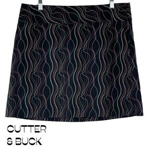 Cutter & Buck Black DryTec Pickleball Golf Athletic Skort NWOT Size 12